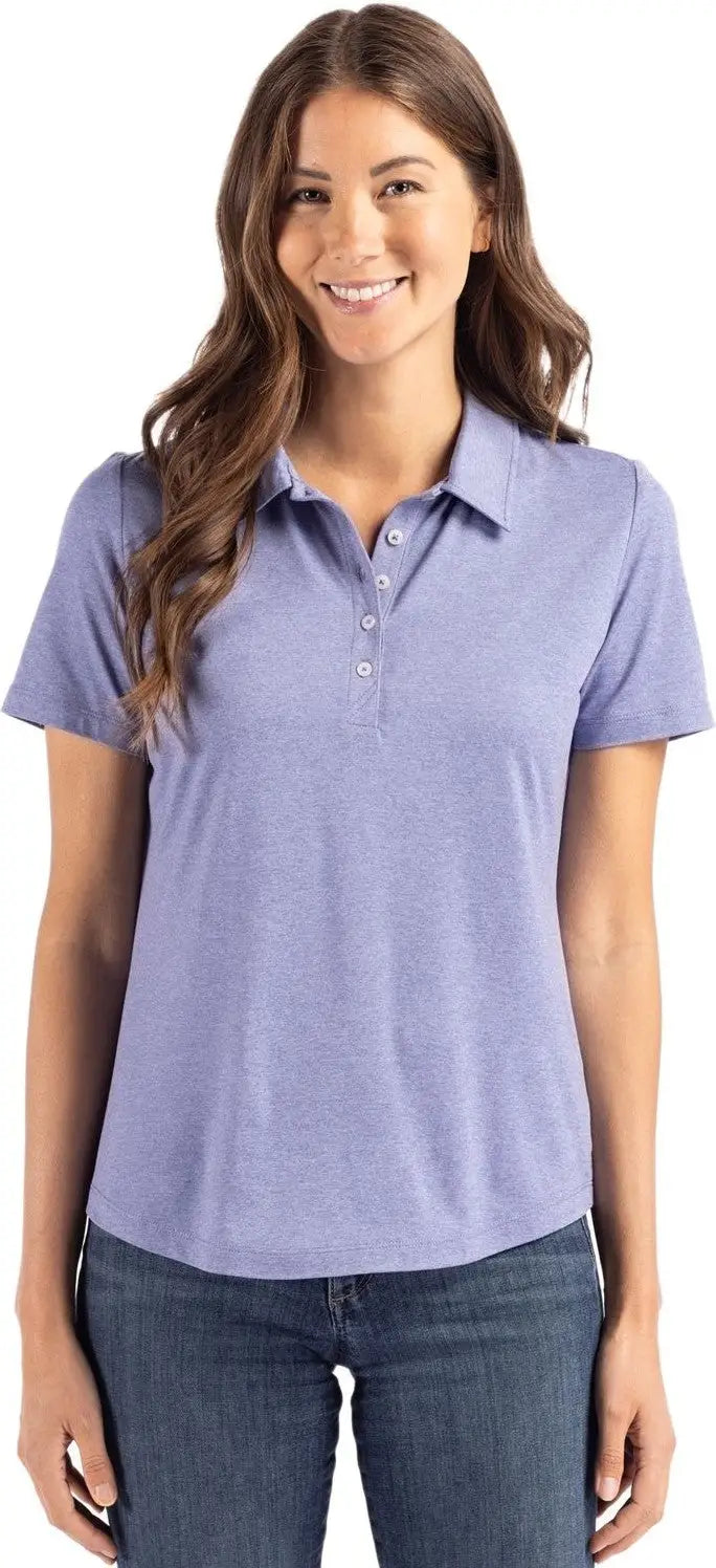 Cutter & Buck Lck00192 Coastline Epic Comfort Recycled Womens Polo - Hyacinth - Ladies Xs