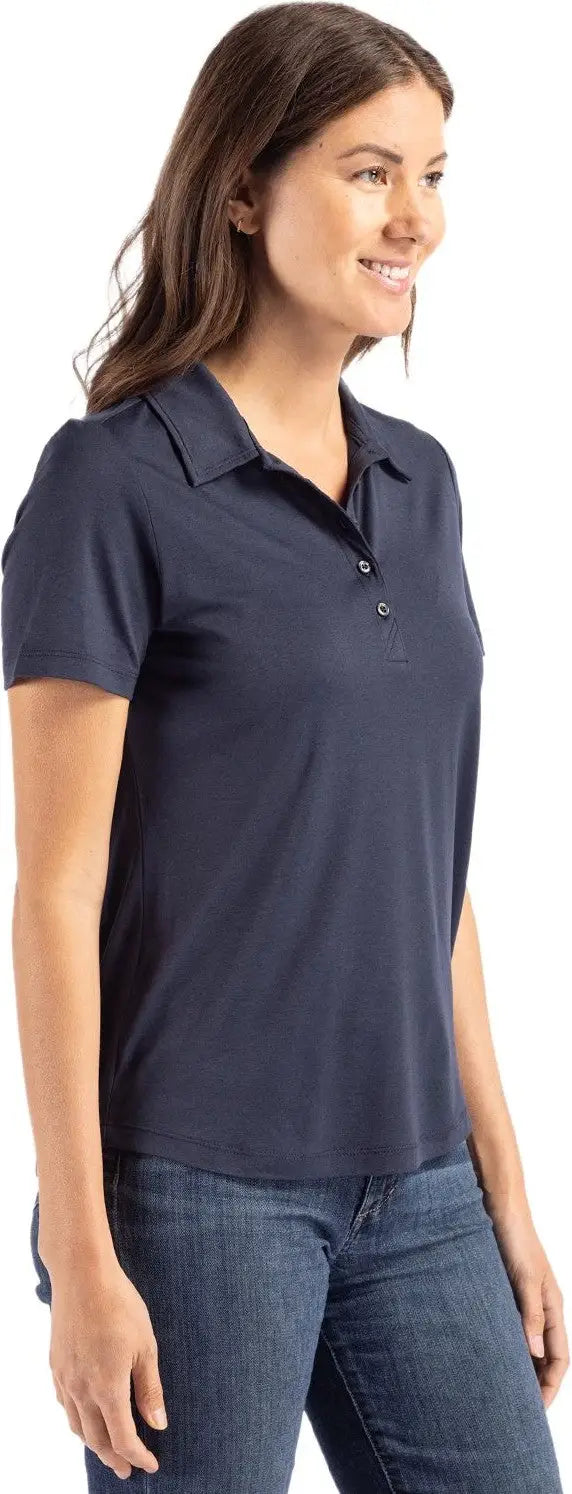 Cutter & Buck Lck00192 Coastline Epic Comfort Recycled Womens Polo - Navy Blue