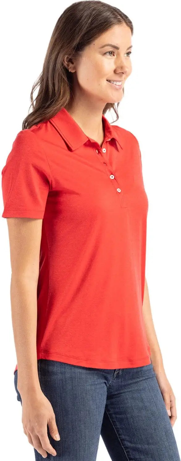 Cutter & Buck Lck00192 Coastline Epic Comfort Recycled Womens Polo - Red