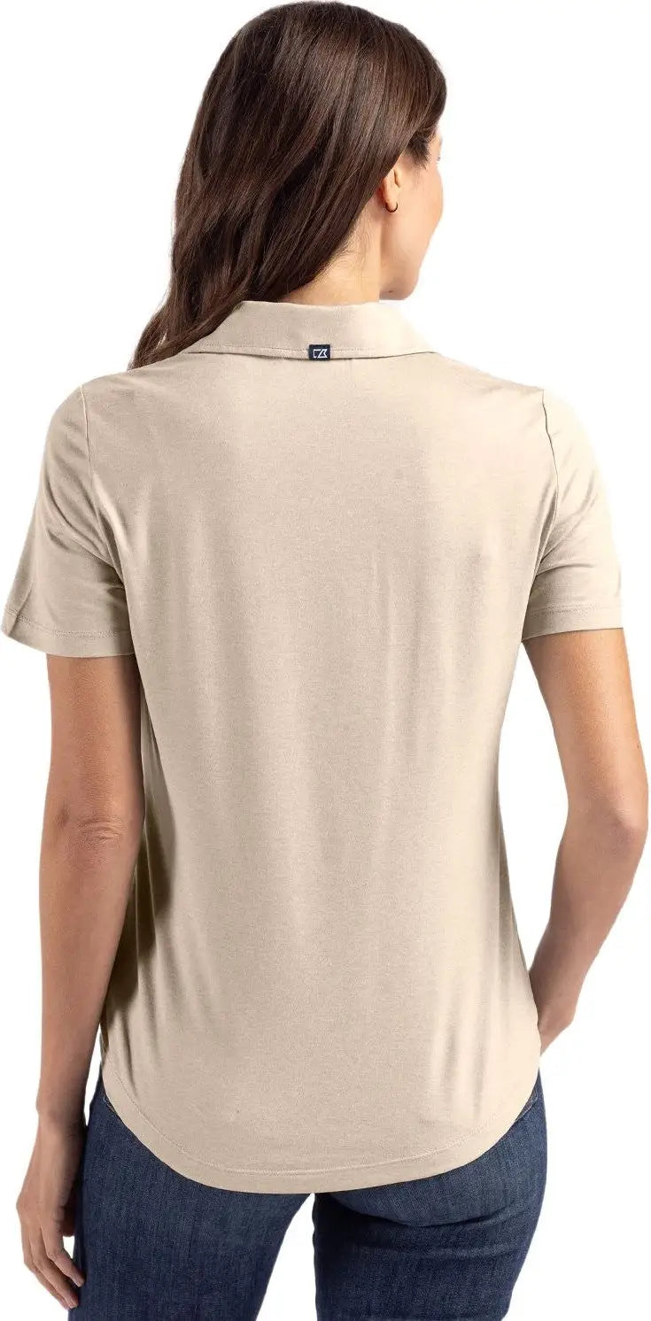 Cutter & Buck Lck00192 Coastline Epic Comfort Recycled Womens Polo - Wheat