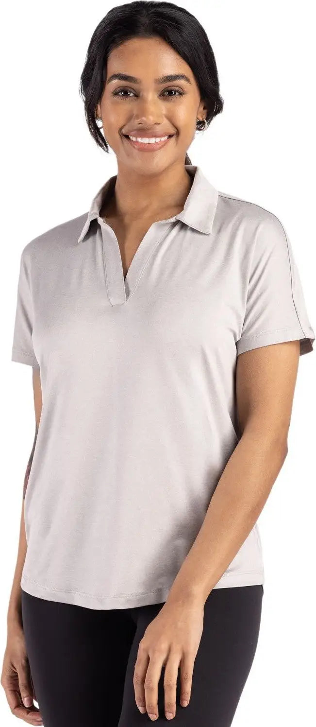 Cutter & Buck Lck00193 Coastline Epic Comfort Recycled Womens Dolman Polo - Concrete - Concrete / Ladies Xs