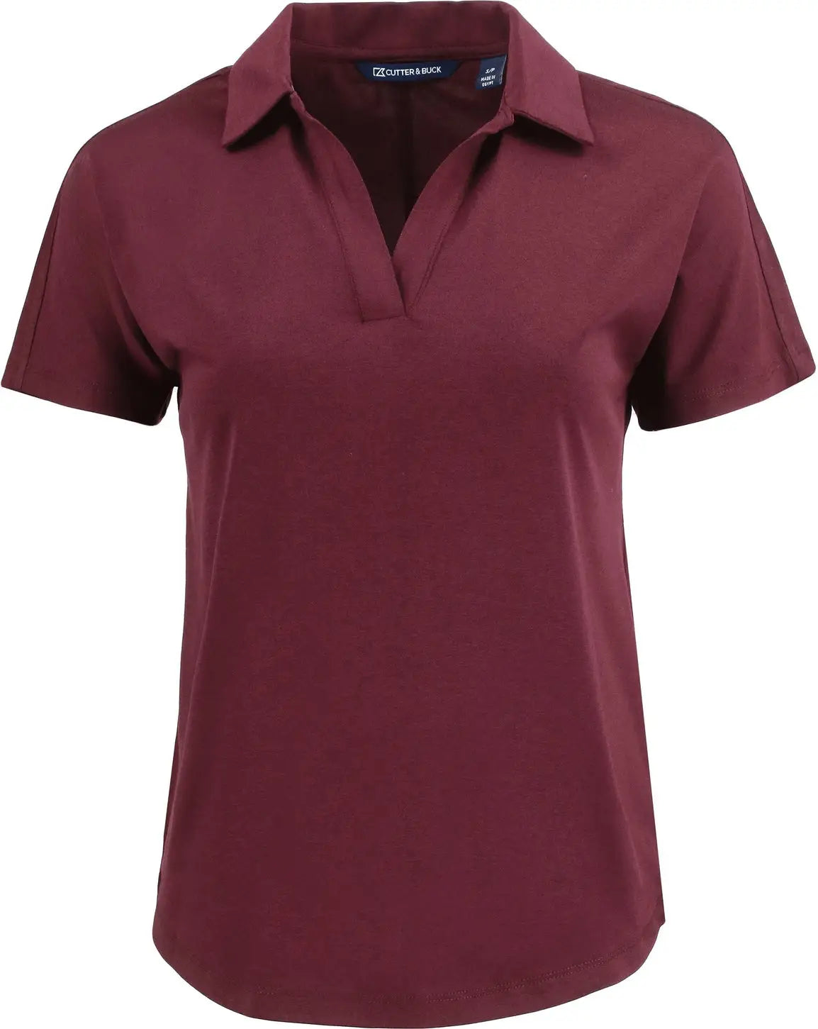 Cutter & Buck Lck00193 Coastline Epic Comfort Recycled Womens Dolman Polo - Bordeaux