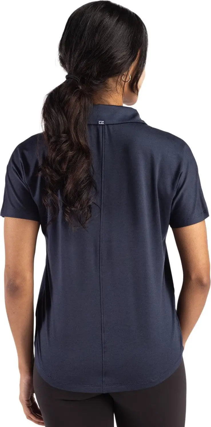Cutter & Buck Lck00193 Coastline Epic Comfort Recycled Womens Dolman Polo - Navy Blue