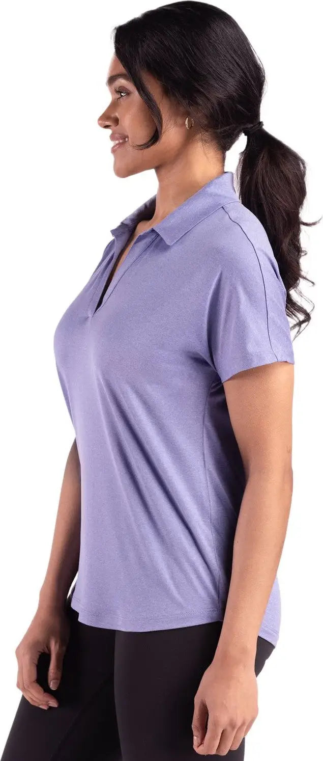 Cutter & Buck Lck00193 Coastline Epic Comfort Recycled Womens Dolman Polo - Hyacinth