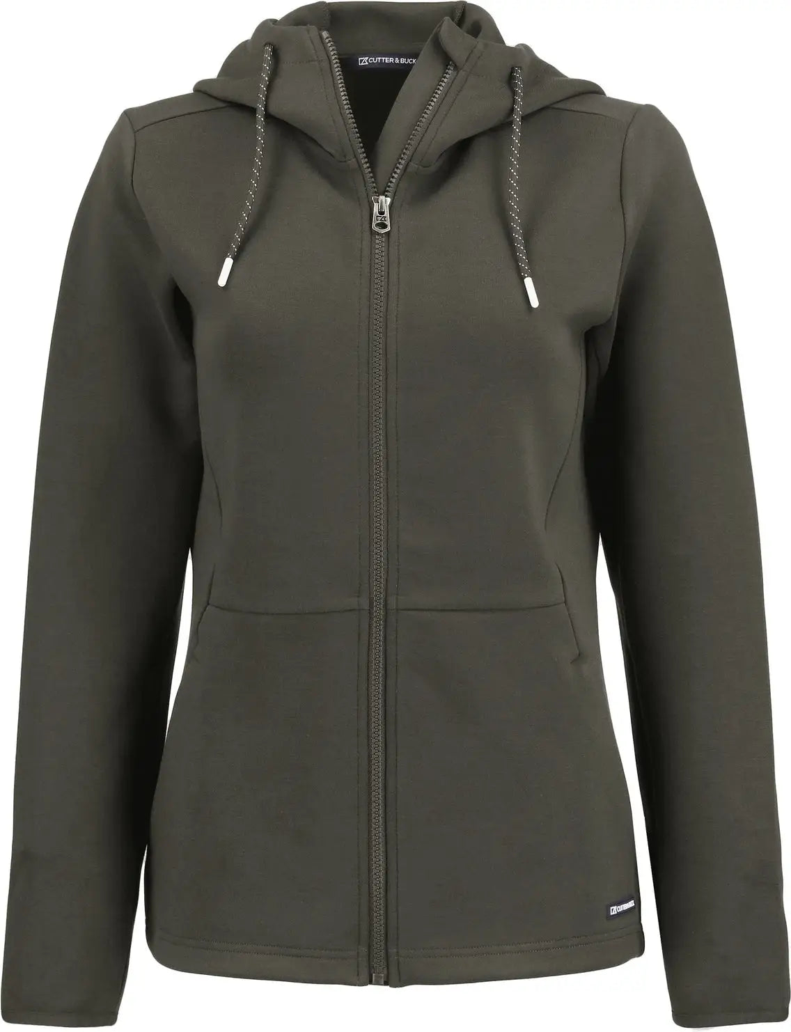 Cutter & Buck Lck00194 Roam Epic Versatility Recycled Womens Full Zip Hooded Jacket - Poplar