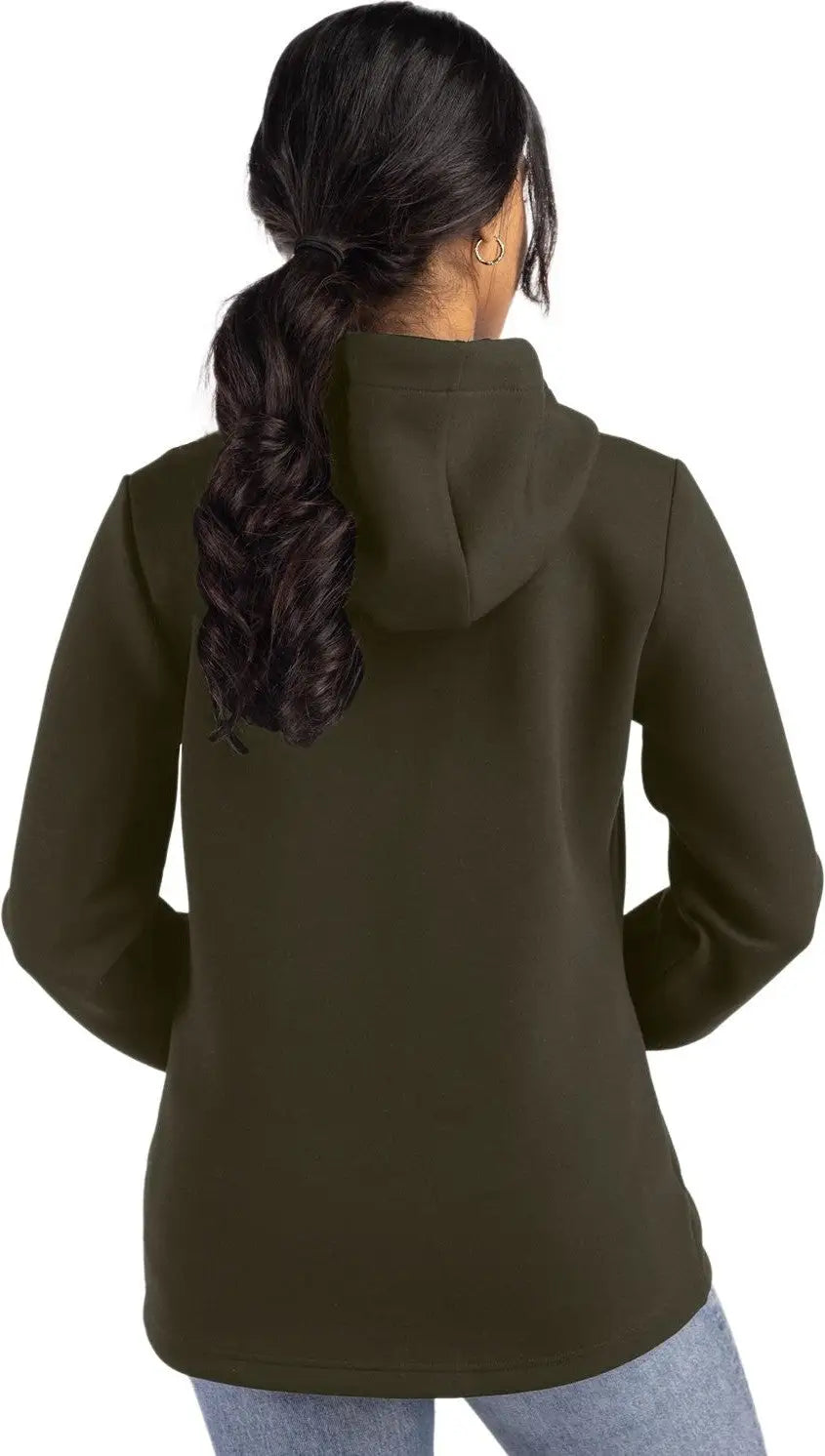 Cutter & Buck Lck00194 Roam Epic Versatility Recycled Womens Full Zip Hooded Jacket - Poplar