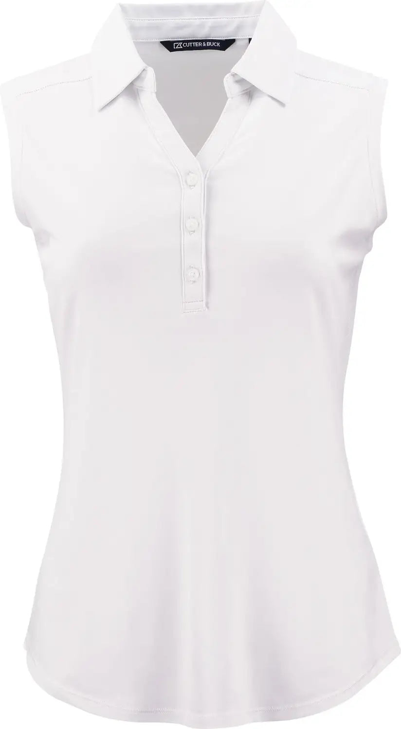 Cutter & Buck Lck00197 Forge Eco Stretch Recycled Womens Sleeveless Polo - White