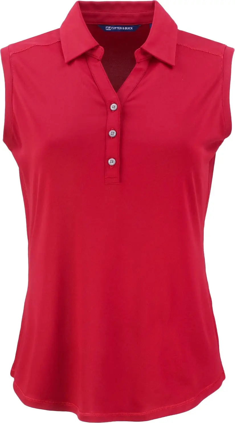 Cutter & Buck Lck00197 Forge Eco Stretch Recycled Womens Sleeveless Polo - Cardinal Red