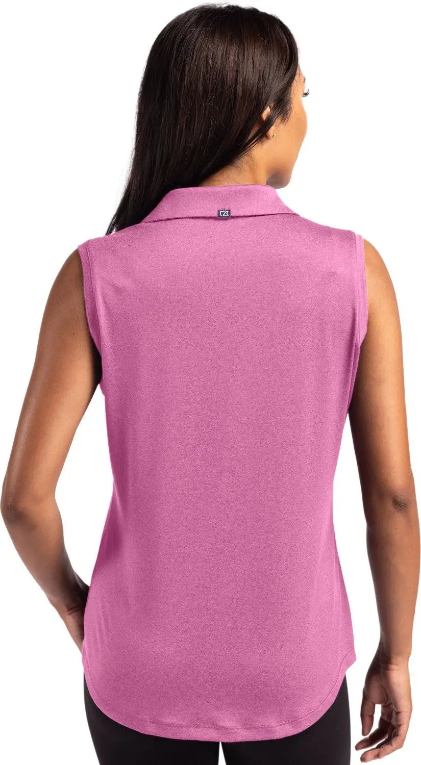 Cutter & Buck Lck00197 Forge Eco Stretch Recycled Womens Sleeveless Polo - Gelato Heather