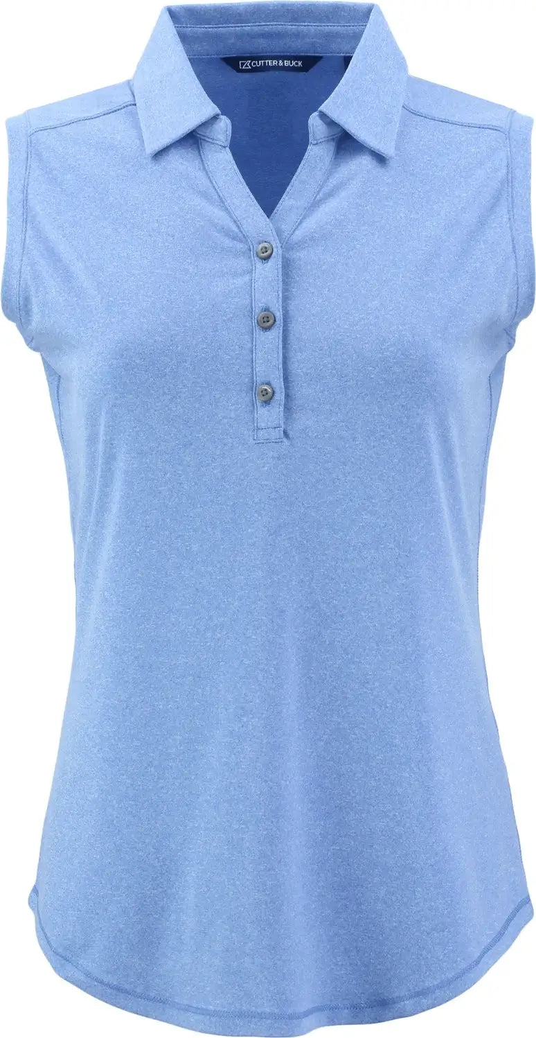Cutter & Buck Lck00197 Forge Eco Stretch Recycled Womens Sleeveless Polo - Dark Atlas Heather