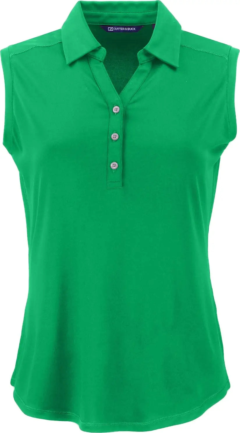 Cutter & Buck Lck00197 Forge Eco Stretch Recycled Womens Sleeveless Polo - Kelly Green