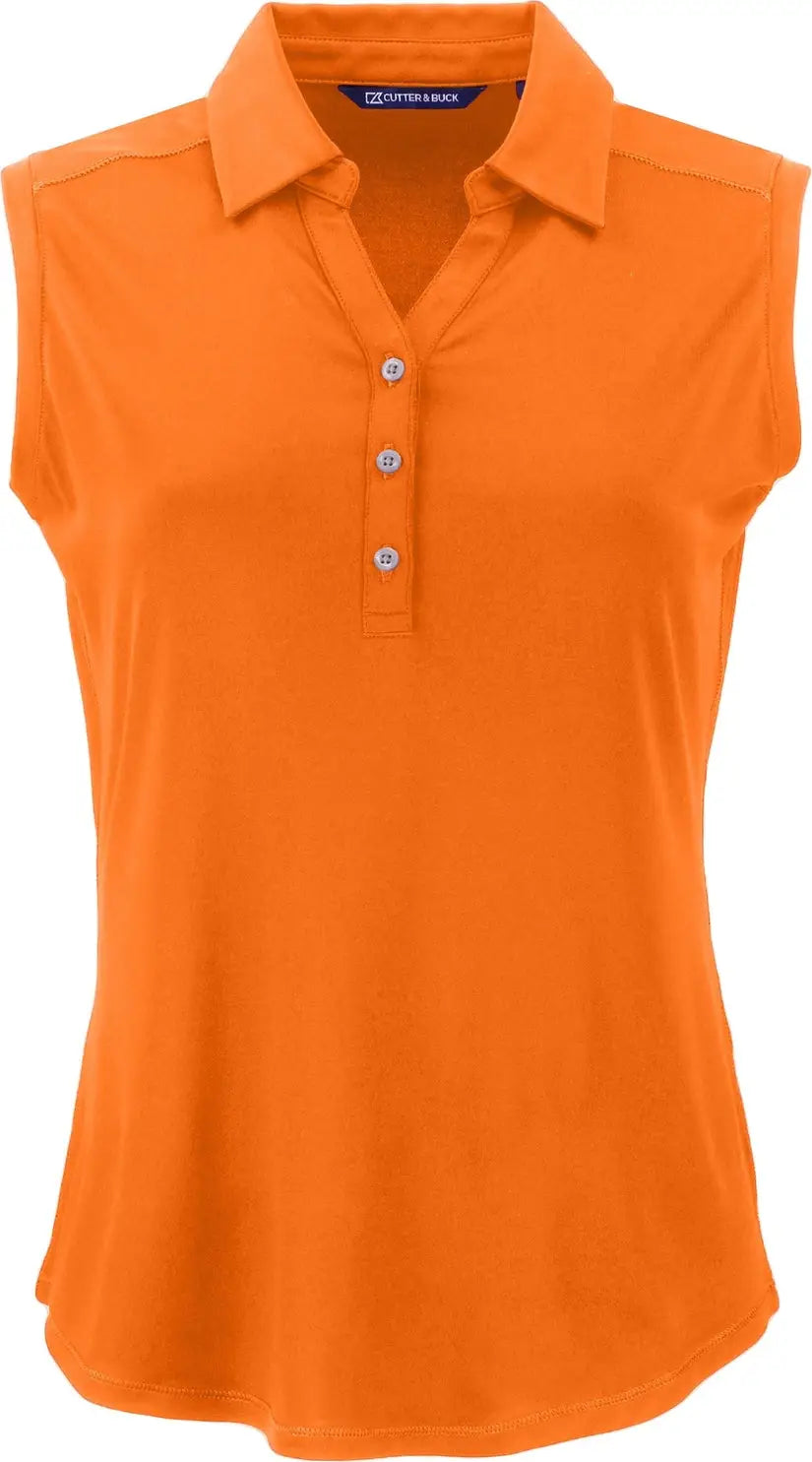 Cutter & Buck Lck00197 Forge Eco Stretch Recycled Womens Sleeveless Polo - Orange Burst