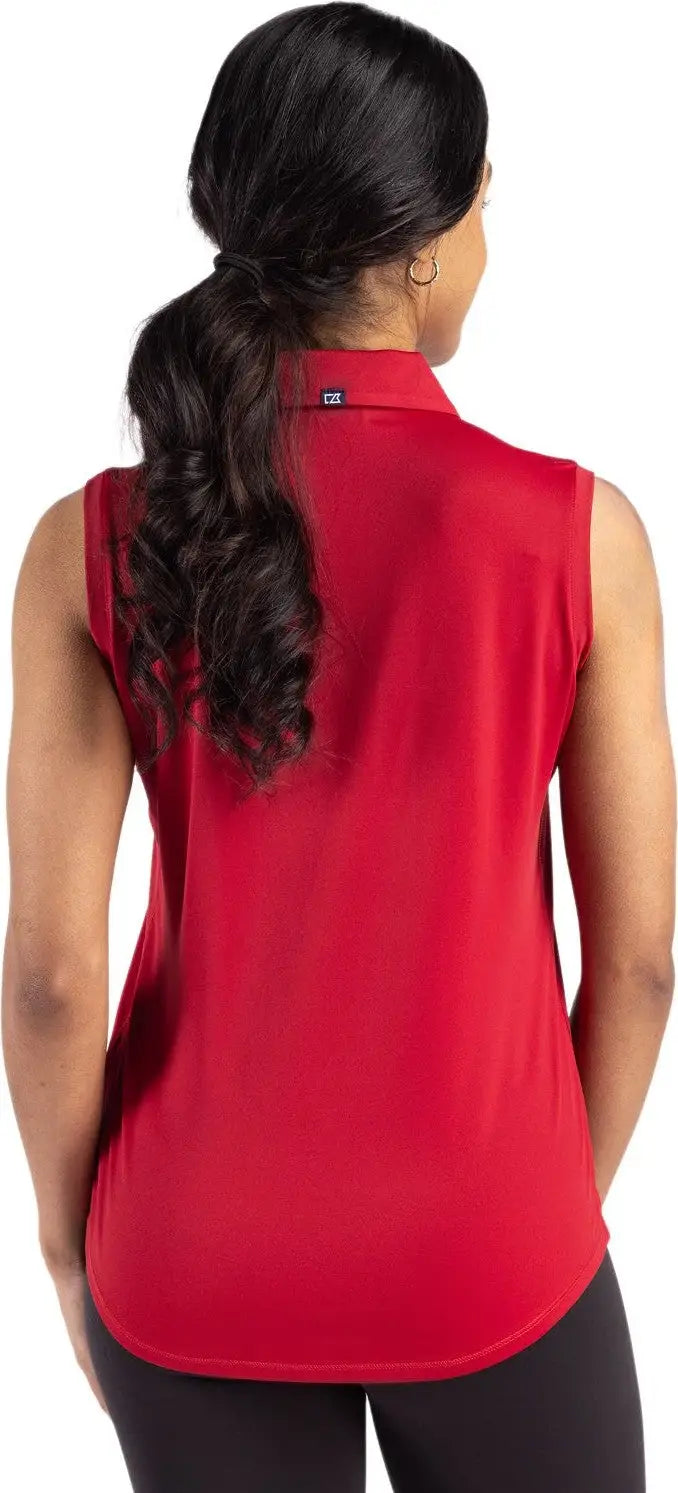 Cutter & Buck Lck00197 Forge Eco Stretch Recycled Womens Sleeveless Polo - Cardinal Red
