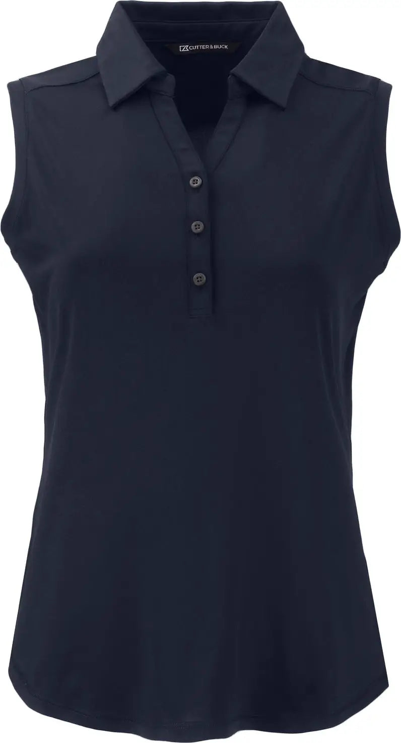 Cutter & Buck Lck00197 Forge Eco Stretch Recycled Womens Sleeveless Polo - Navy Blue