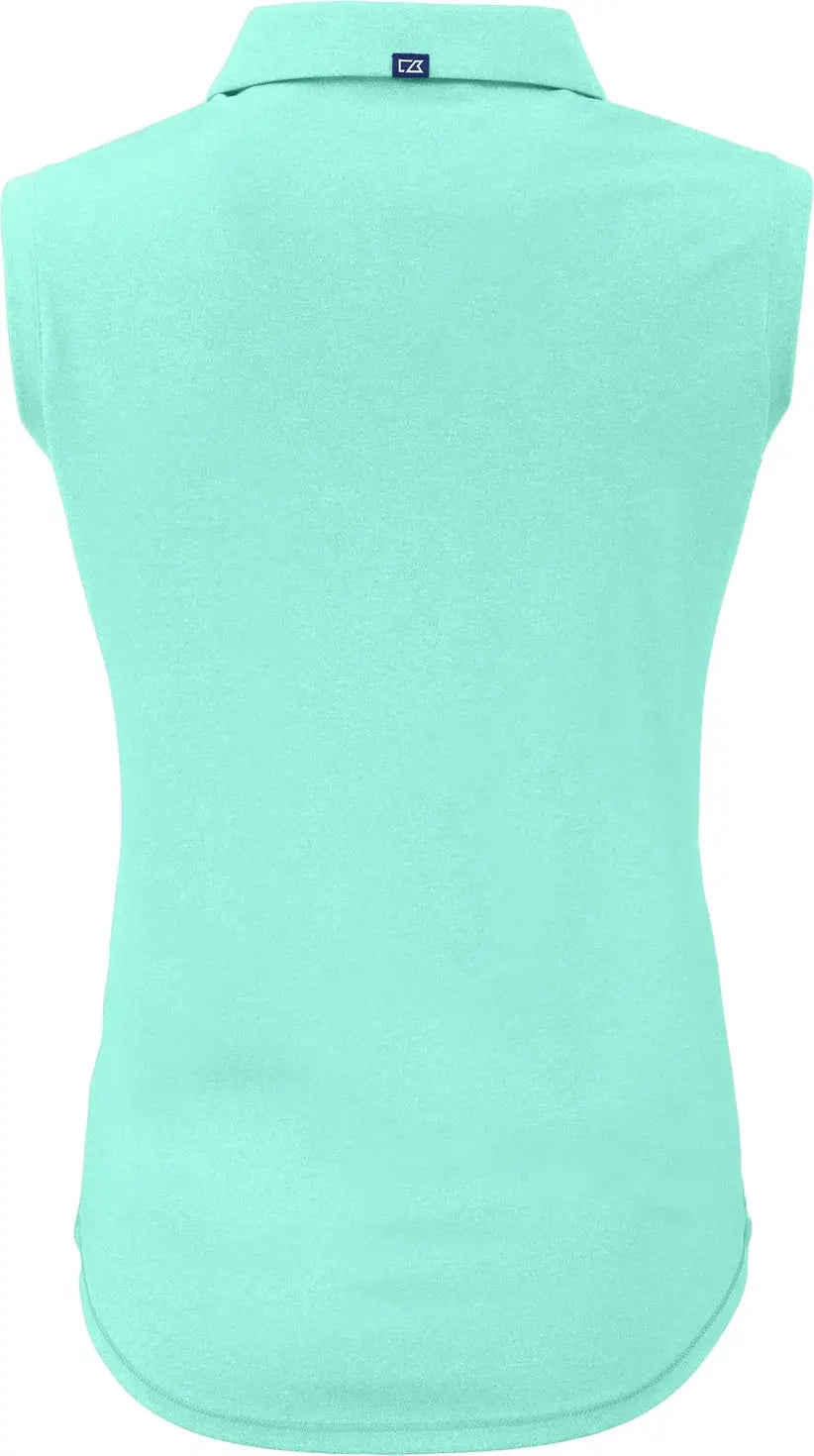 Cutter & Buck Lck00197 Forge Eco Stretch Recycled Womens Sleeveless Polo - Fresh Mint Heather