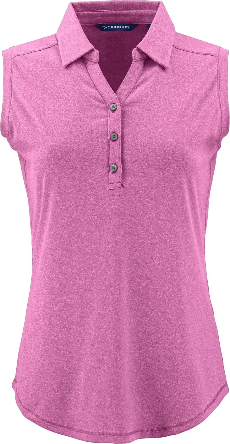 Cutter & Buck Lck00197 Forge Eco Stretch Recycled Womens Sleeveless Polo - Gelato Heather