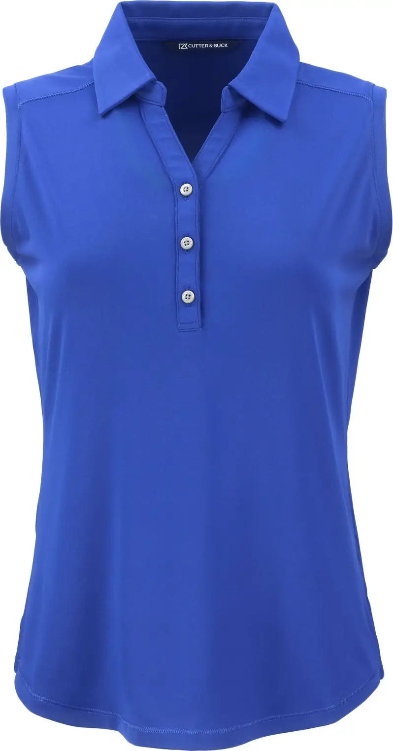 Cutter & Buck Lck00197 Forge Eco Stretch Recycled Womens Sleeveless Polo - Tour Blue