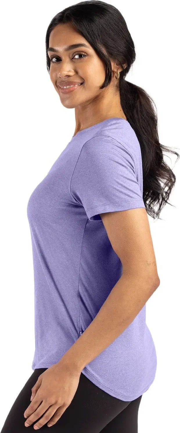Cutter & Buck Lck00198 Coastline Epic Comfort Recycled Womens Short Sleeve Tee - Hyacinth