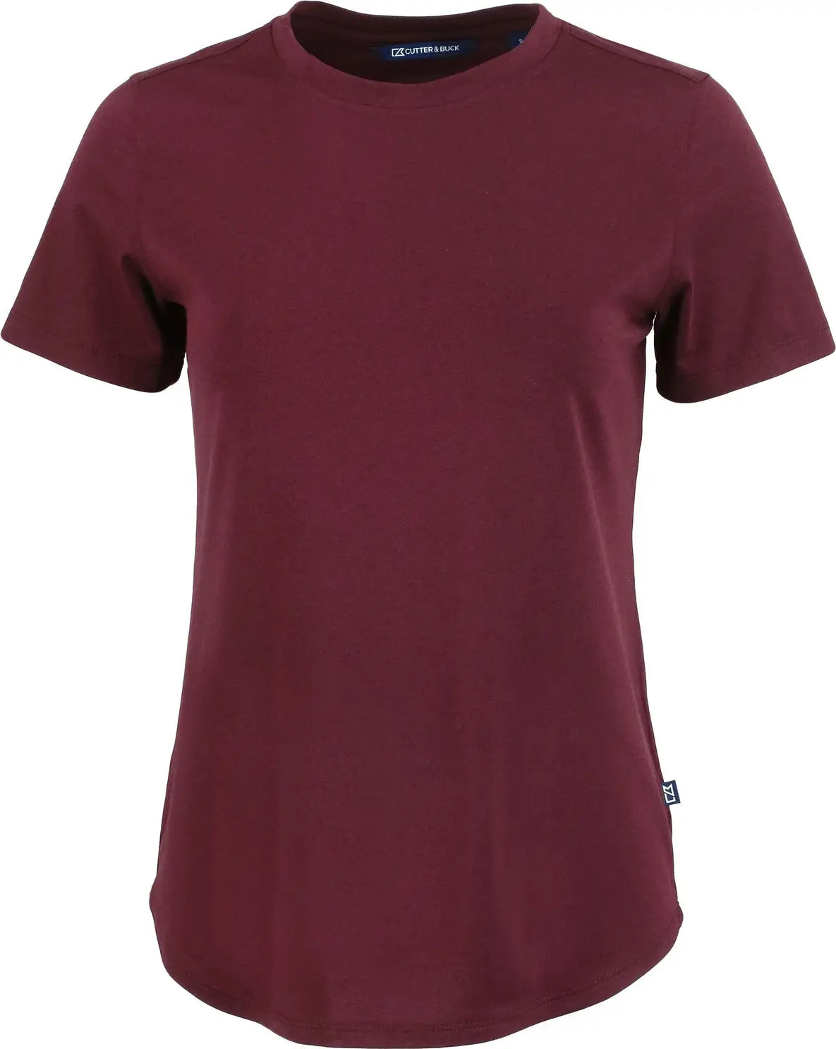Cutter & Buck Lck00198 Coastline Epic Comfort Recycled Womens Short Sleeve Tee - Bordeaux