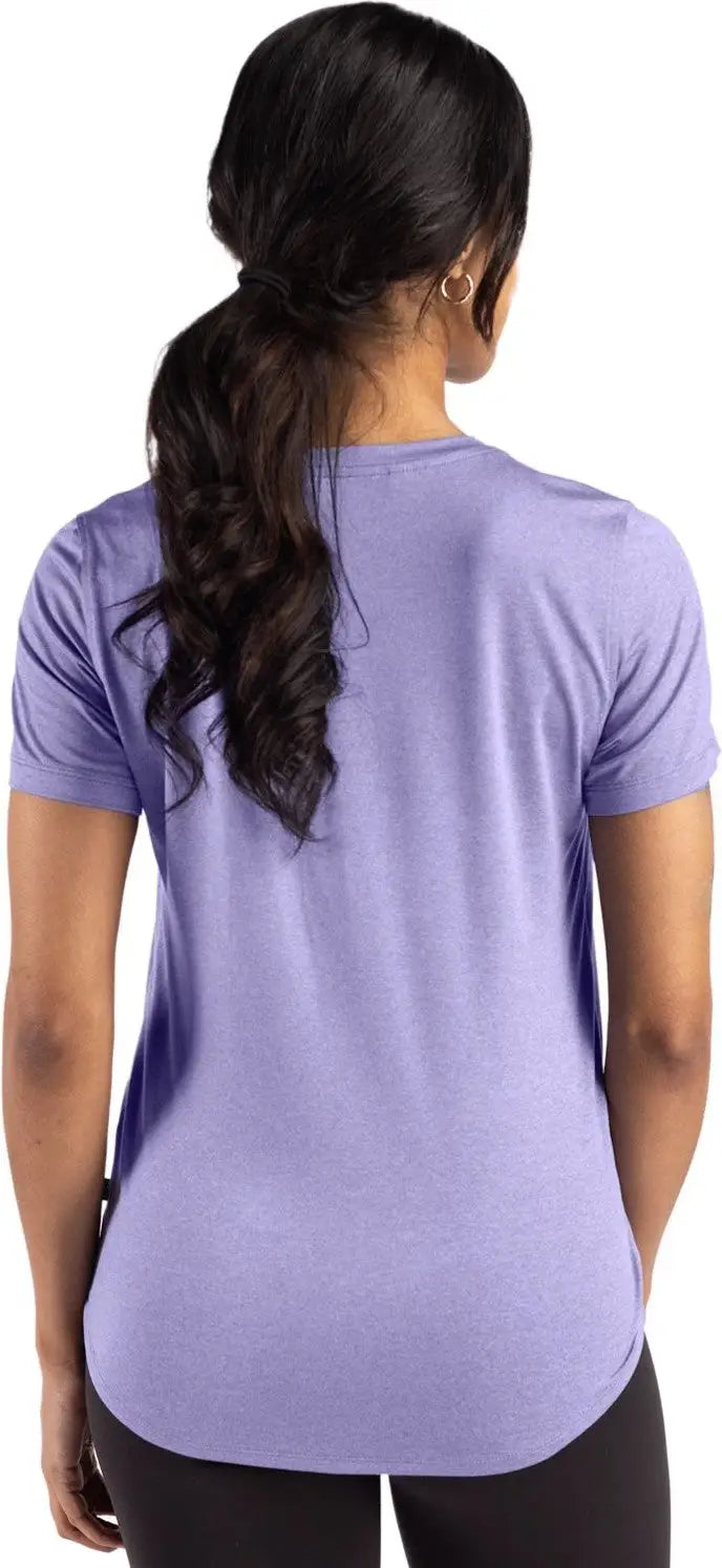 Cutter & Buck Lck00198 Coastline Epic Comfort Recycled Womens Short Sleeve Tee - Hyacinth