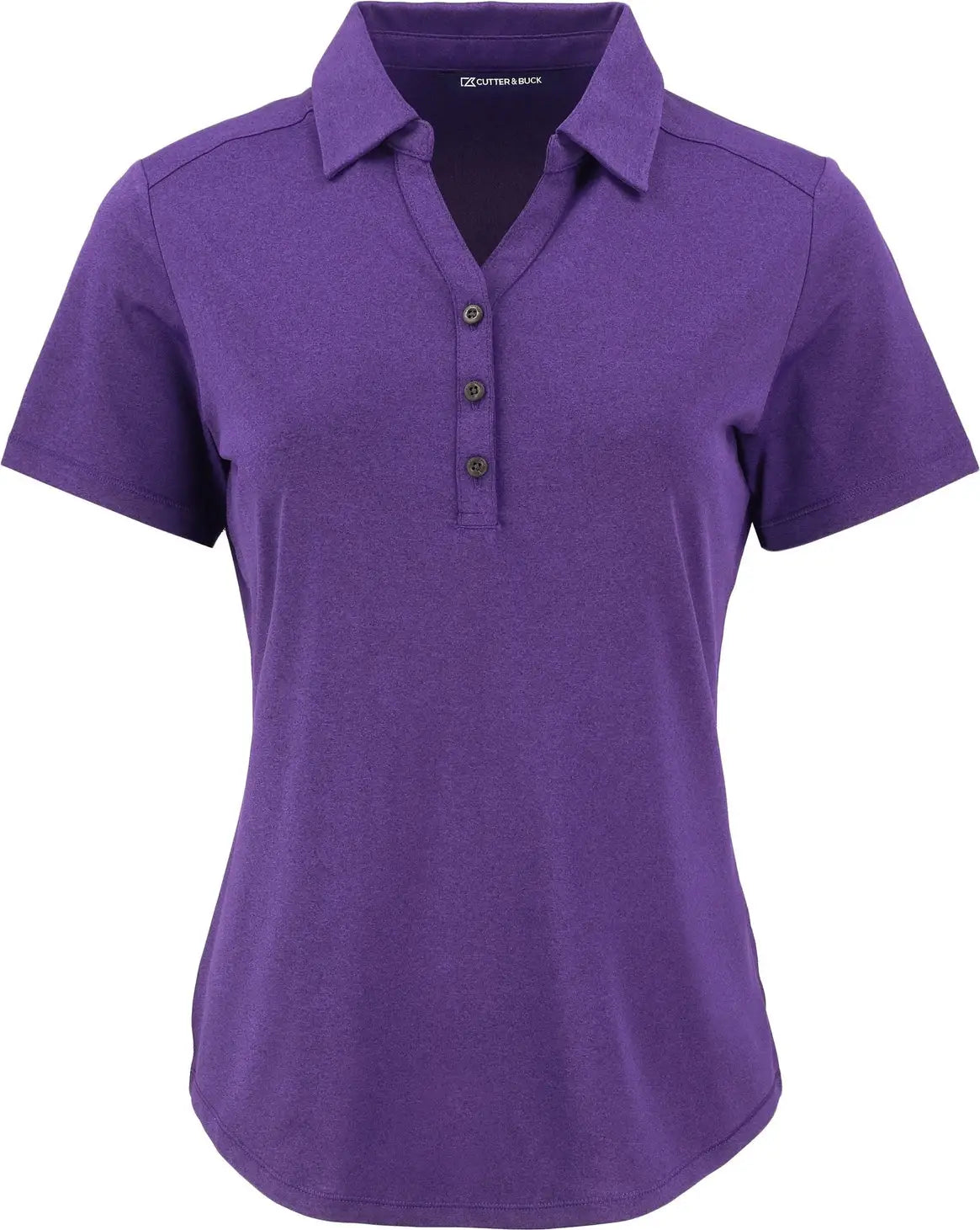 Cutter & Buck Lck00199 Forge Eco Stretch Recycled Womens Short Sleeve Polo - Dark College Purple Heather