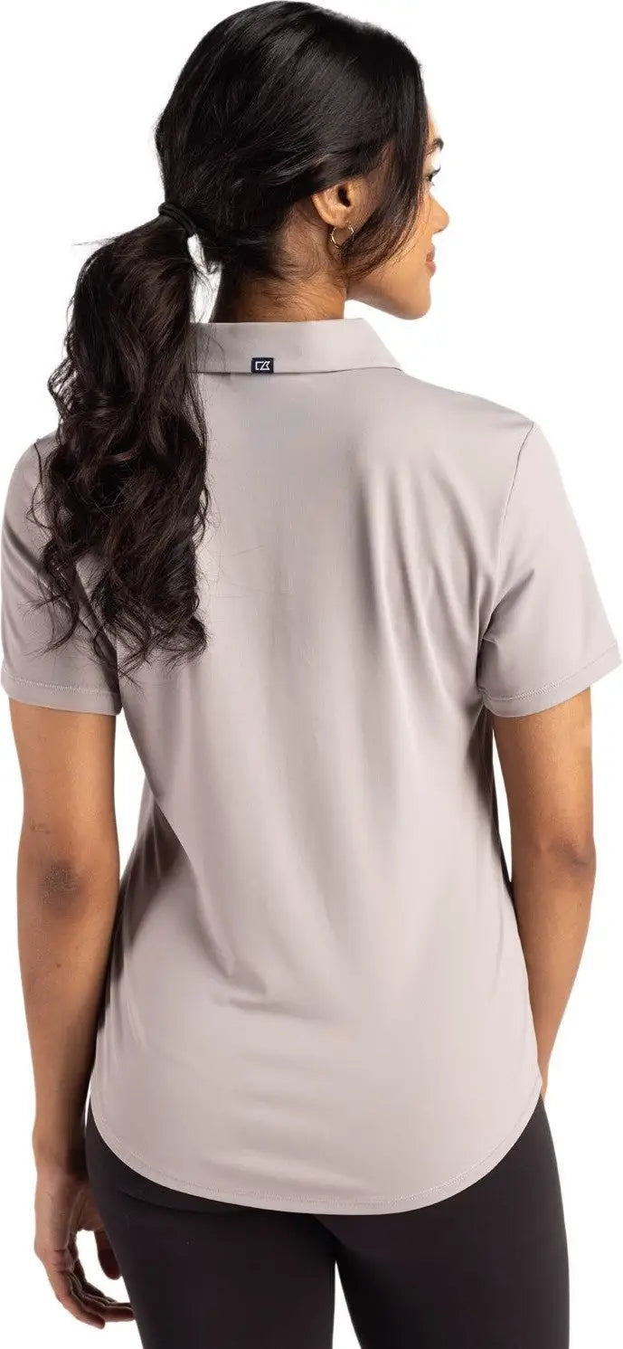 Cutter & Buck Lck00199 Forge Eco Stretch Recycled Womens Short Sleeve Polo - Polished - Ladies Xs