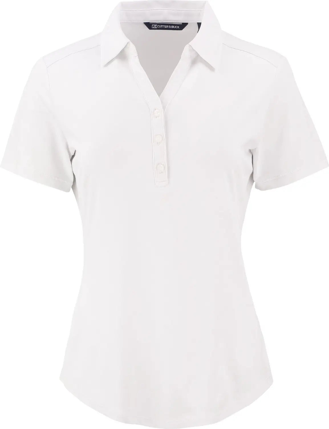 Cutter & Buck Lck00199 Forge Eco Stretch Recycled Womens Short Sleeve Polo - White