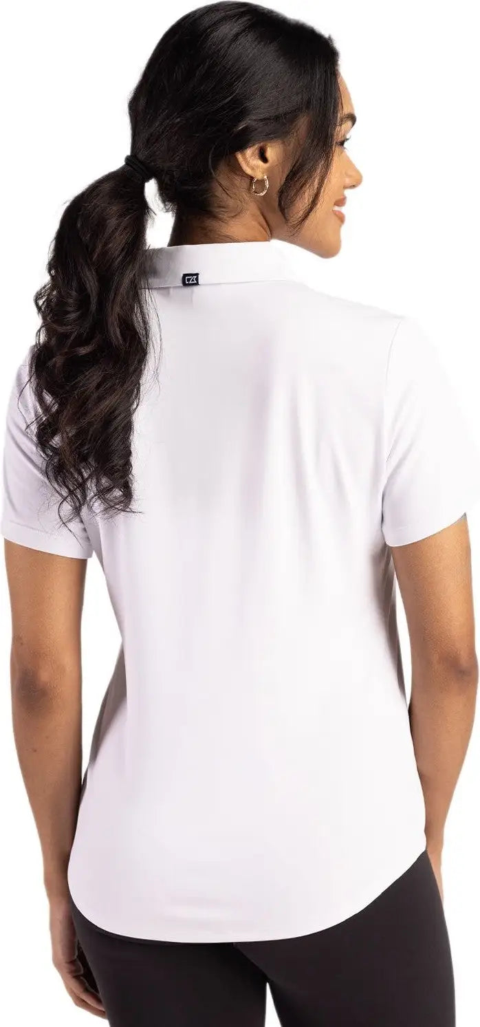 Cutter & Buck Lck00199 Forge Eco Stretch Recycled Womens Short Sleeve Polo - White