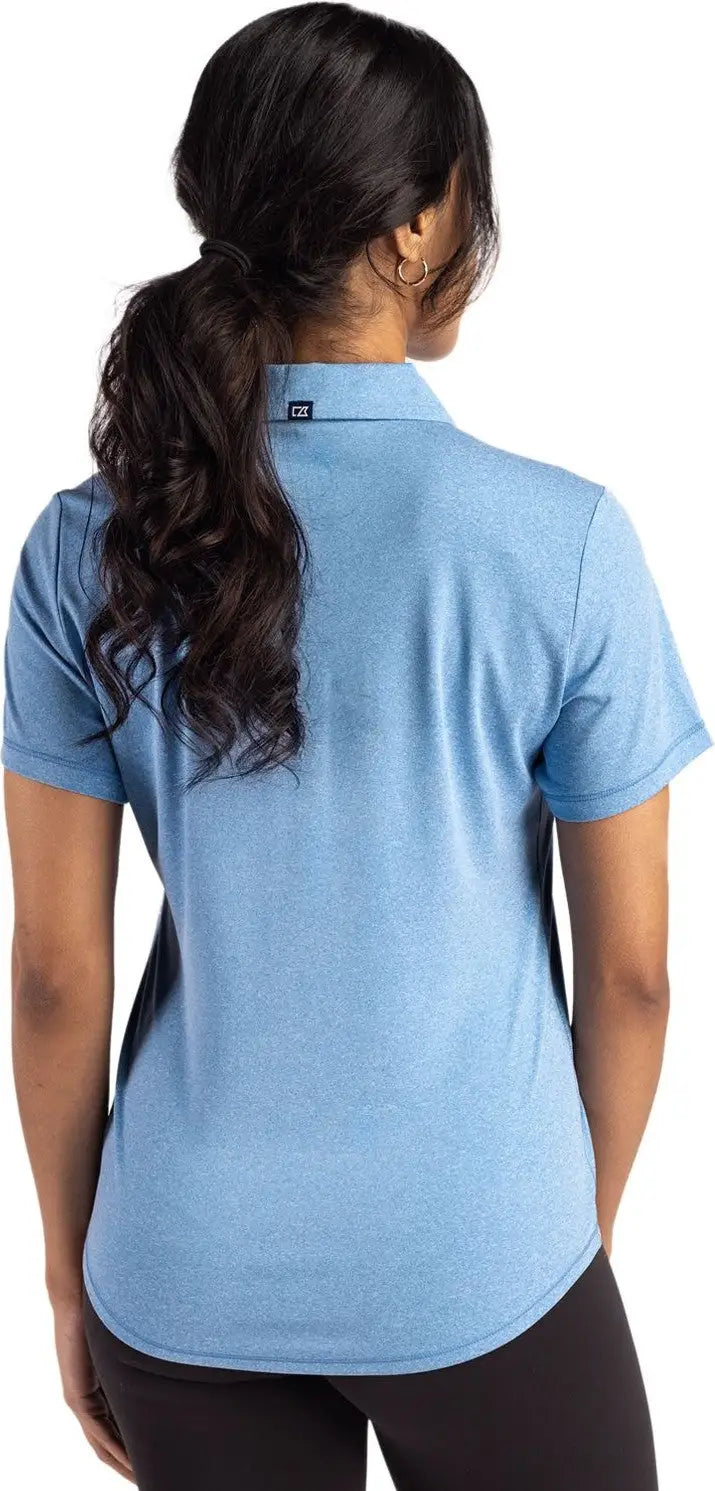 Cutter & Buck Lck00199 Forge Eco Stretch Recycled Womens Short Sleeve Polo - Dark Atlas Heather