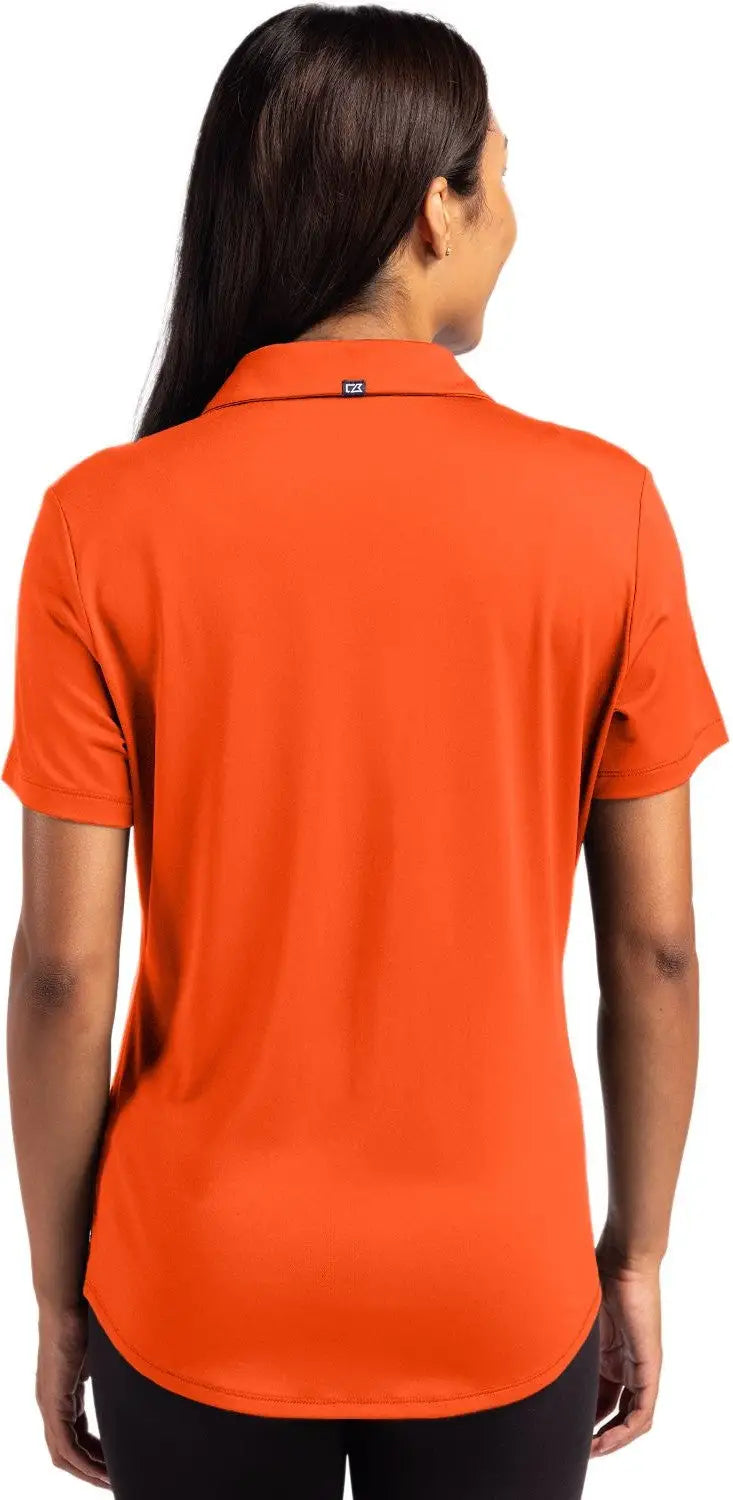 Cutter & Buck Lck00199 Forge Eco Stretch Recycled Womens Short Sleeve Polo - College Orange