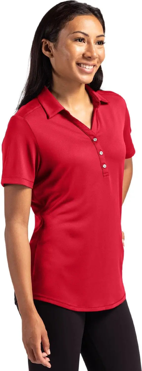 Cutter & Buck Lck00199 Forge Eco Stretch Recycled Womens Short Sleeve Polo - Cardinal Red