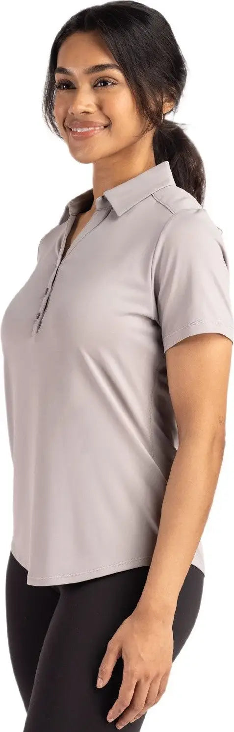 Cutter & Buck Lck00199 Forge Eco Stretch Recycled Womens Short Sleeve Polo - Polished