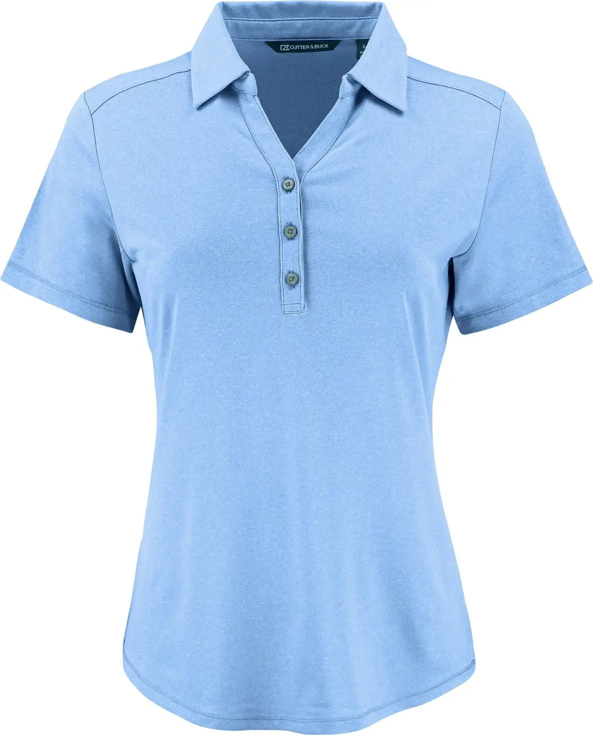 Cutter & Buck Lck00199 Forge Eco Stretch Recycled Womens Short Sleeve Polo - Dark Atlas Heather