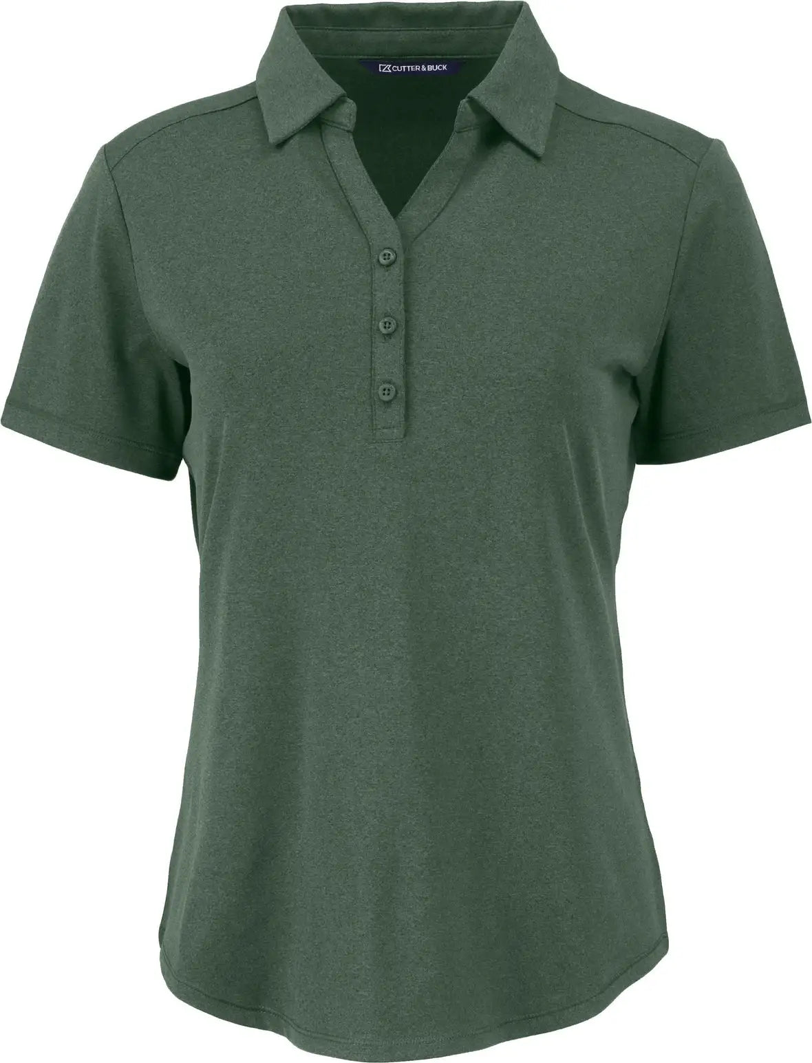 Cutter & Buck Lck00199 Forge Eco Stretch Recycled Womens Short Sleeve Polo - Dark Hunter Heather