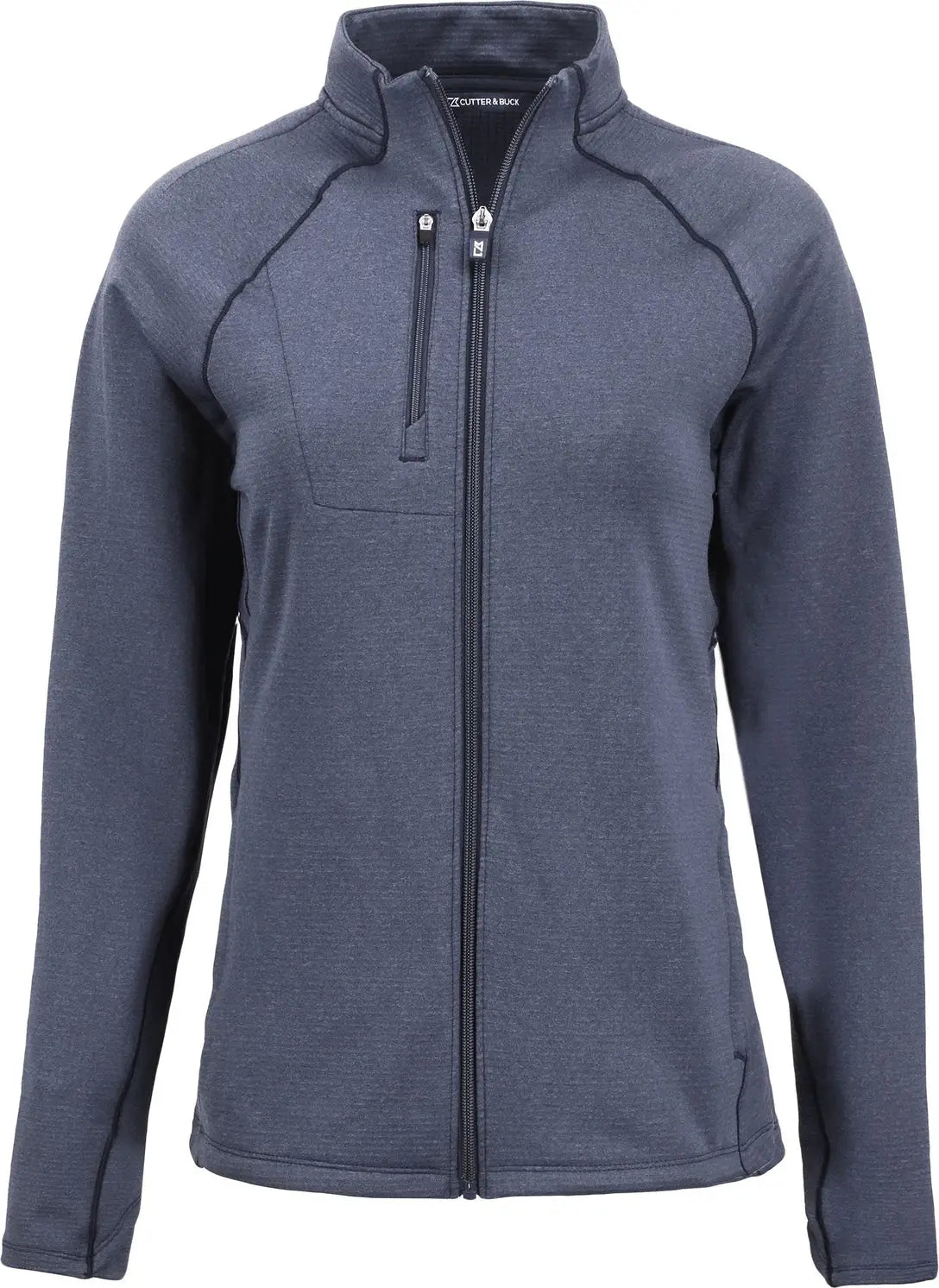 Cutter & Buck Lck00200 Peshastin Fleece Recycled Womens Full Zip Jacket - Navy Blue Heather