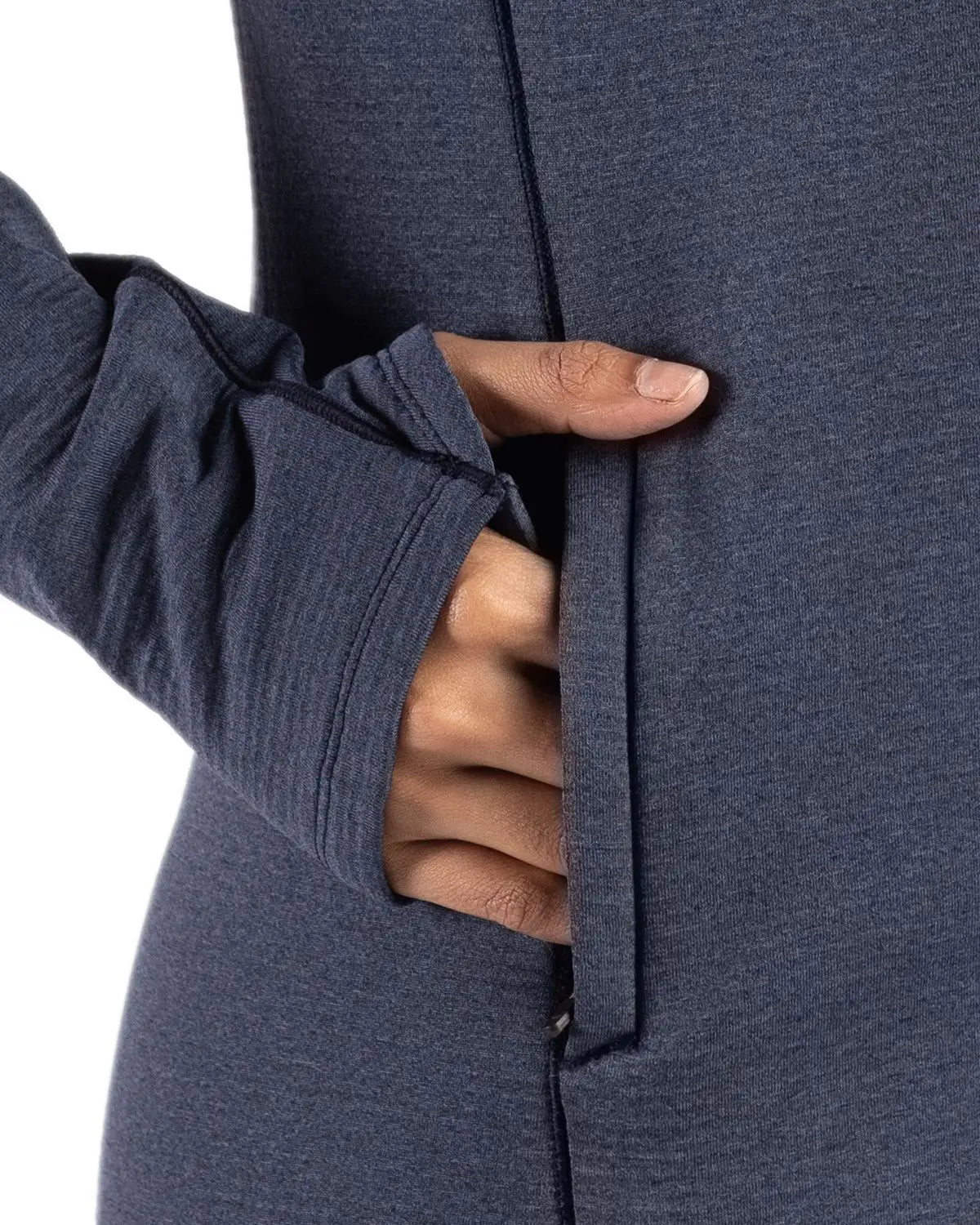 Cutter & Buck Lck00200 Peshastin Fleece Recycled Womens Full Zip Jacket - Navy Blue Heather