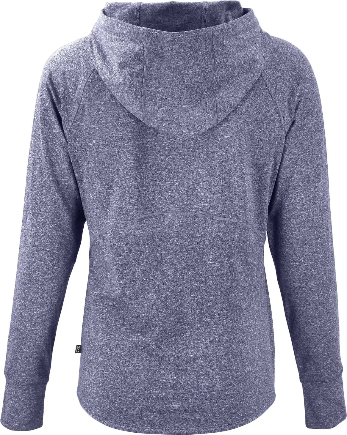 Cutter & Buck Lck00203 Adapt Knit Recycled Womens Heathered Hooded Pullover - Navy Blue Heather