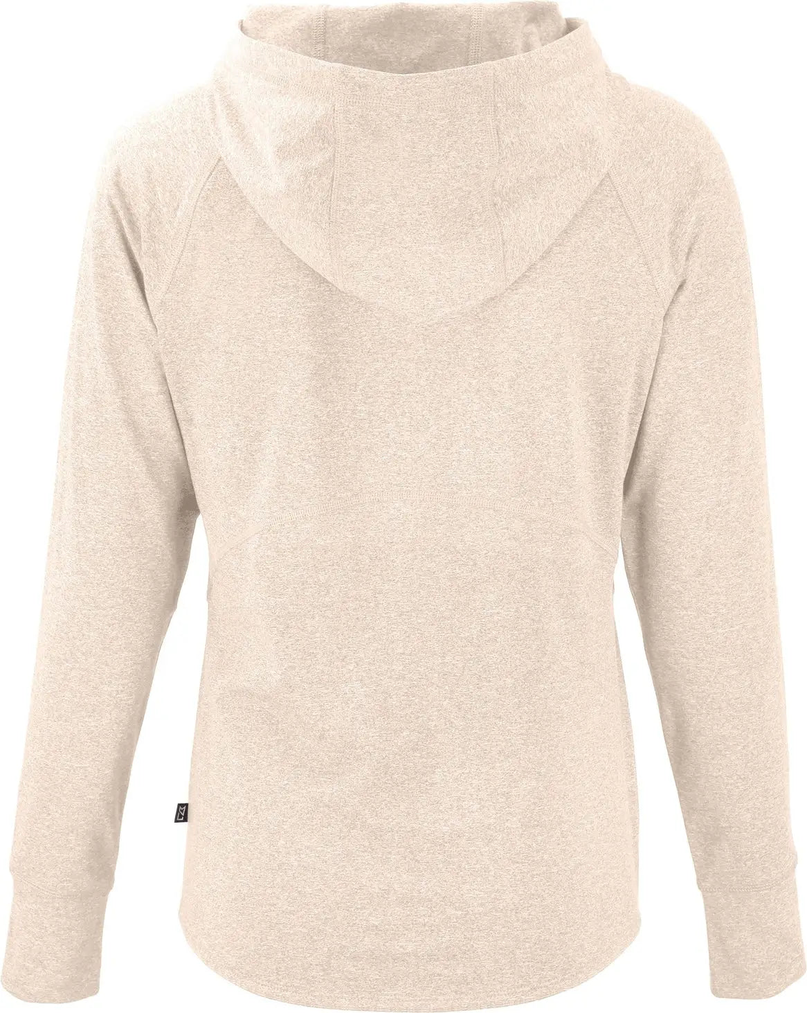 Cutter & Buck Lck00203 Adapt Knit Recycled Womens Heathered Hooded Pullover - Wheat Heather