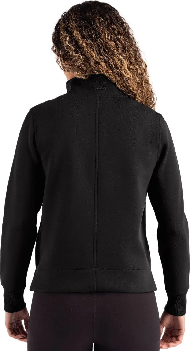 Cutter & Buck Lck00209 Roam Epic Versatility Recycled Womens Quarter Zip Pullover - Black