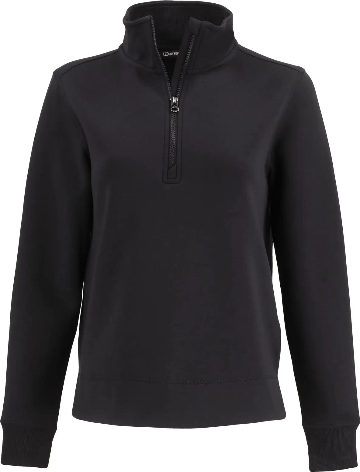 Cutter & Buck Lck00209 Roam Epic Versatility Recycled Womens Quarter Zip Pullover - Black