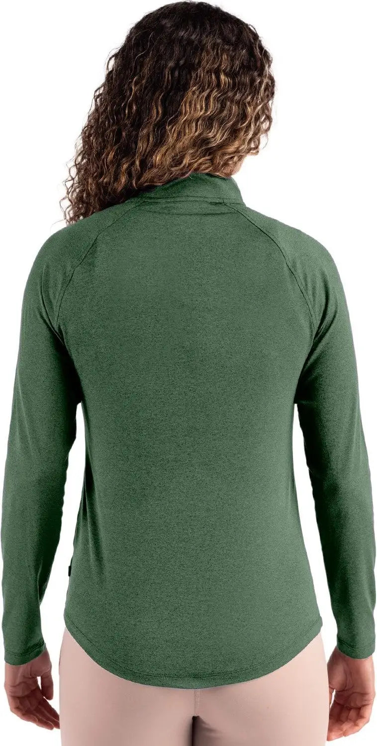 Cutter & Buck Lck00210 Coastline Epic Comfort Recycled Women’s Quarter Zip - Hunter