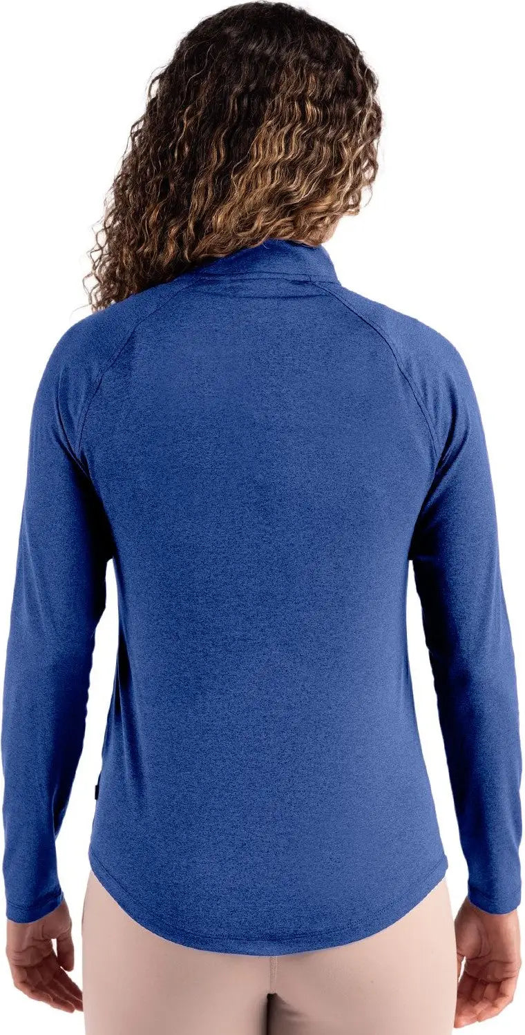 Cutter & Buck Lck00210 Coastline Epic Comfort Recycled Women’s Quarter Zip - Tour Blue
