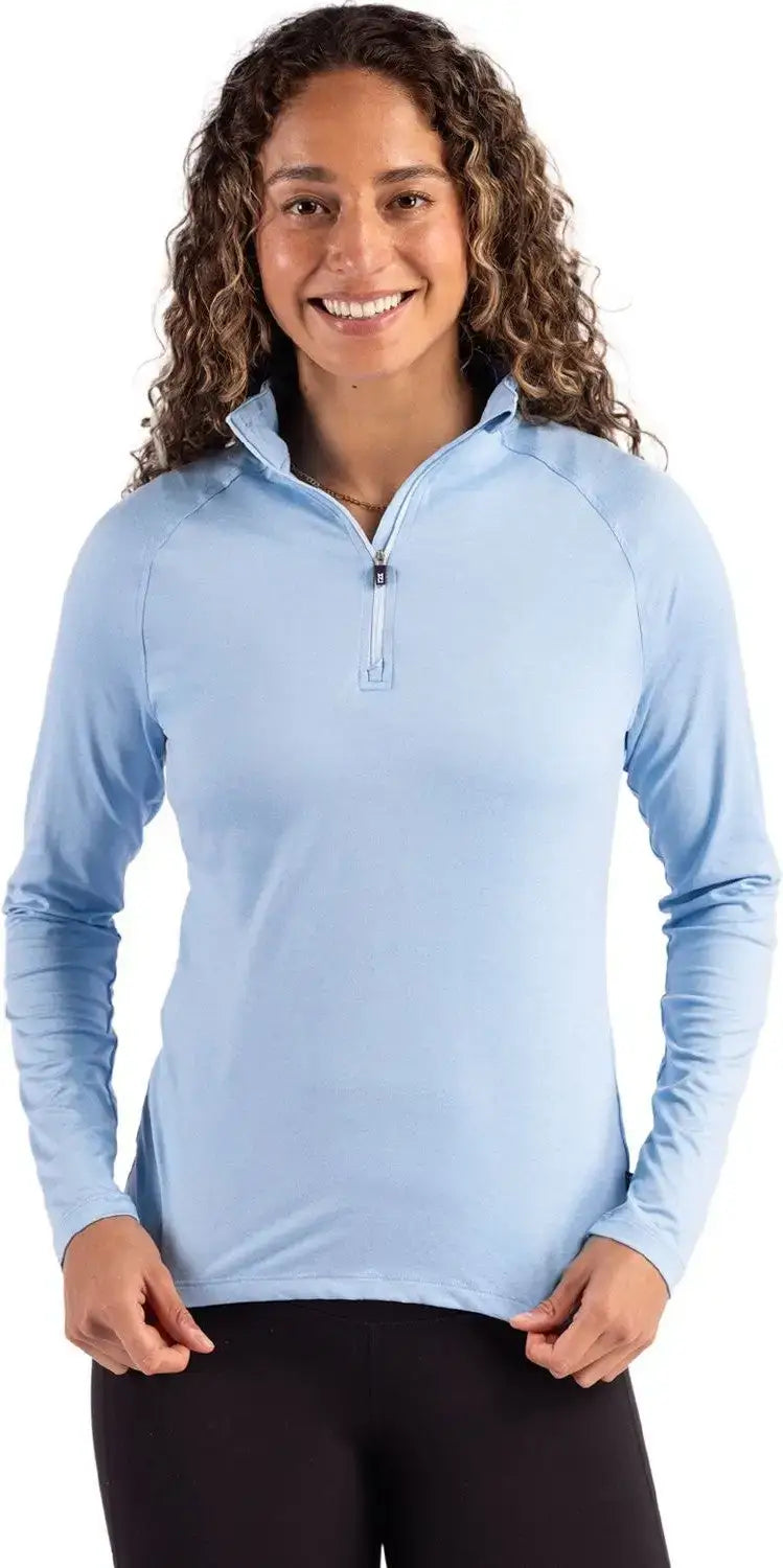 Cutter & Buck Lck00210 Coastline Epic Comfort Recycled Women’s Quarter Zip - Atlas