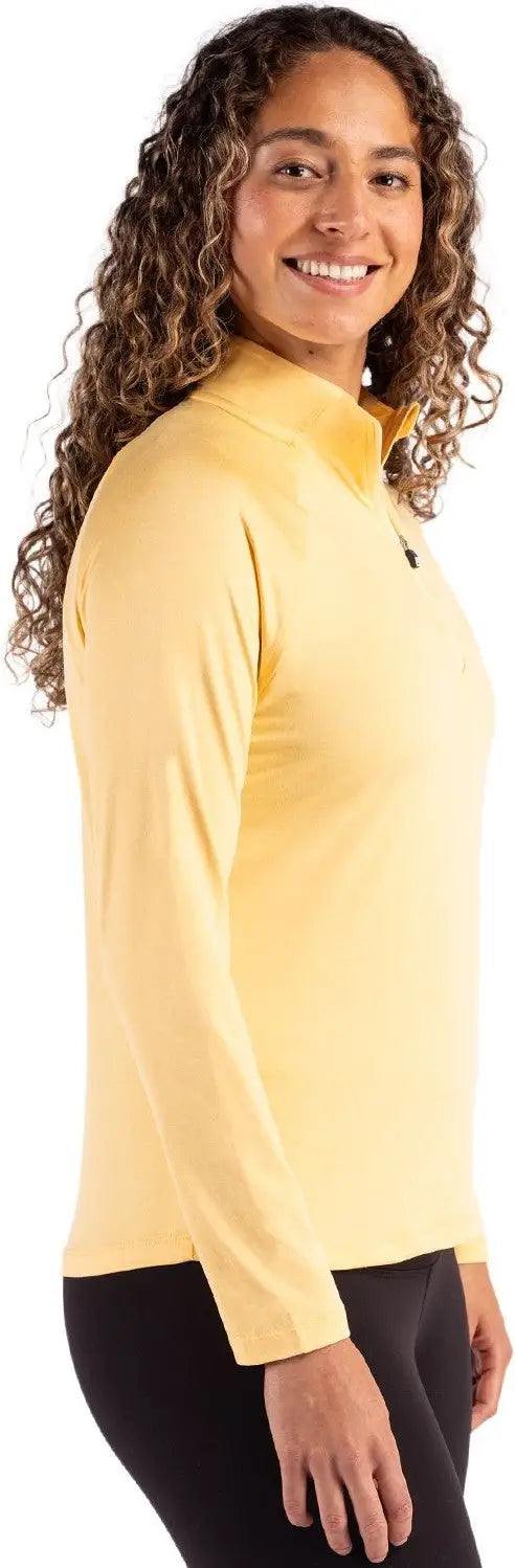 Cutter & Buck Lck00210 Coastline Epic Comfort Recycled Women’s Quarter Zip - Desert