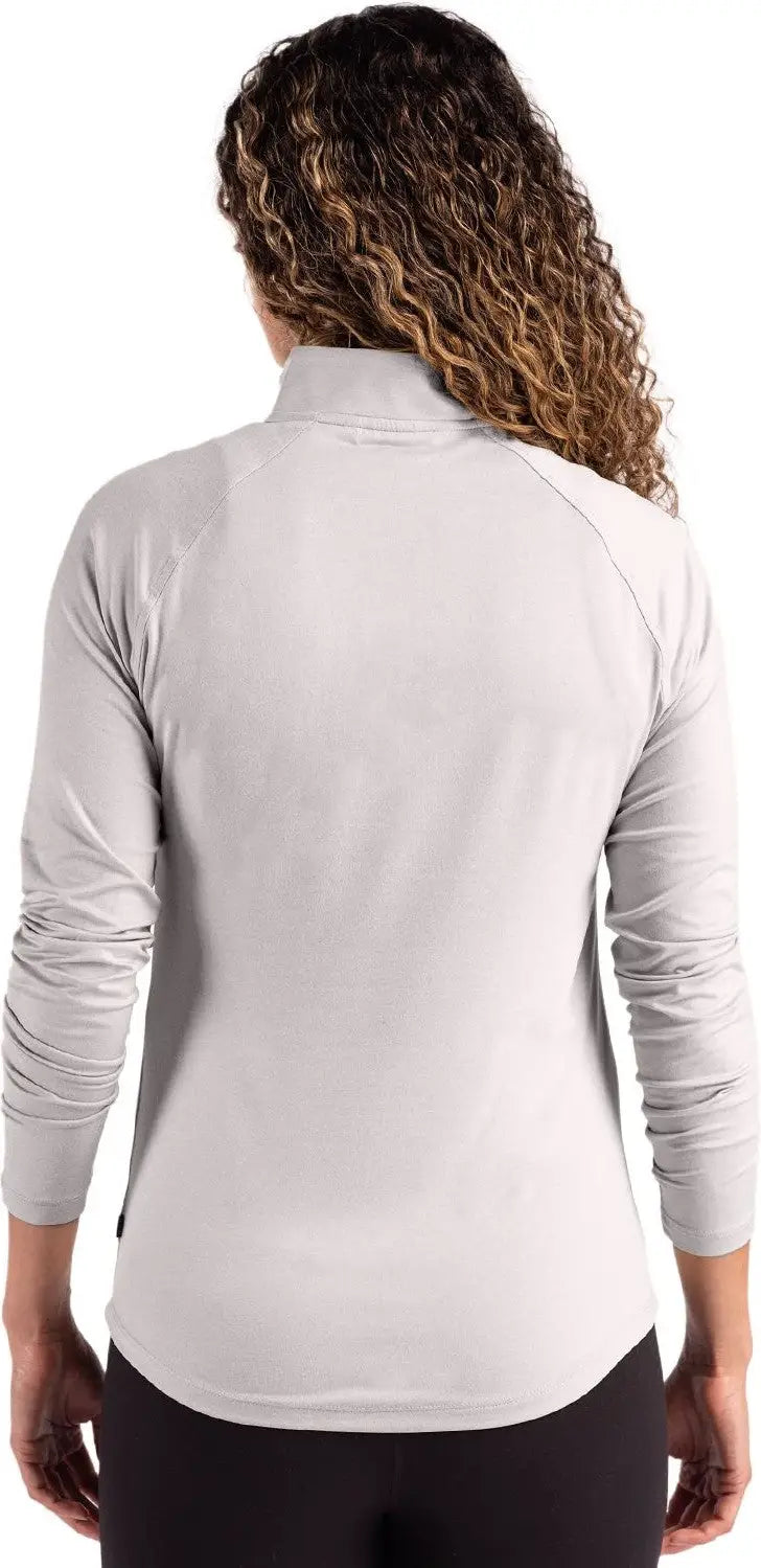 Cutter & Buck Lck00210 Coastline Epic Comfort Recycled Women’s Quarter Zip - Concrete