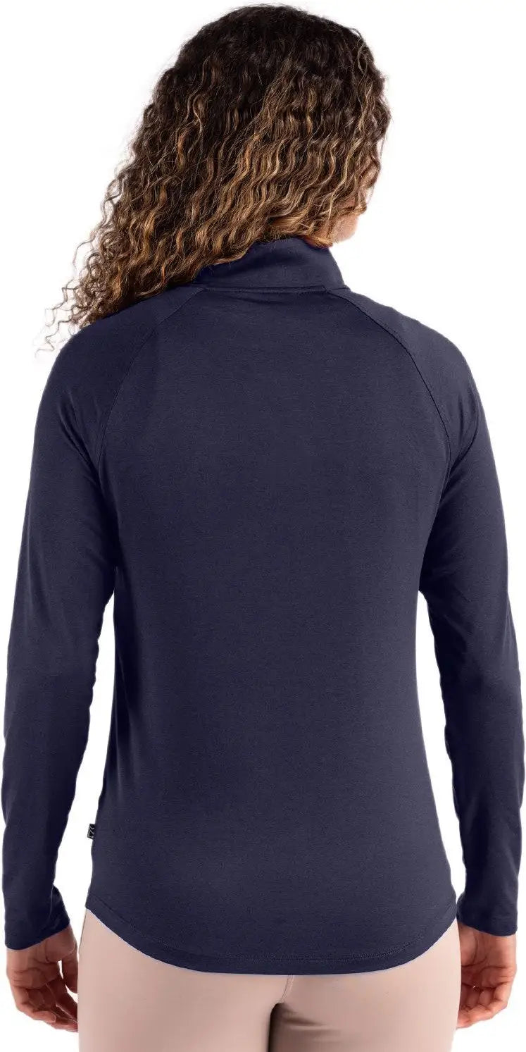 Cutter & Buck Lck00210 Coastline Epic Comfort Recycled Women’s Quarter Zip - Navy Blue