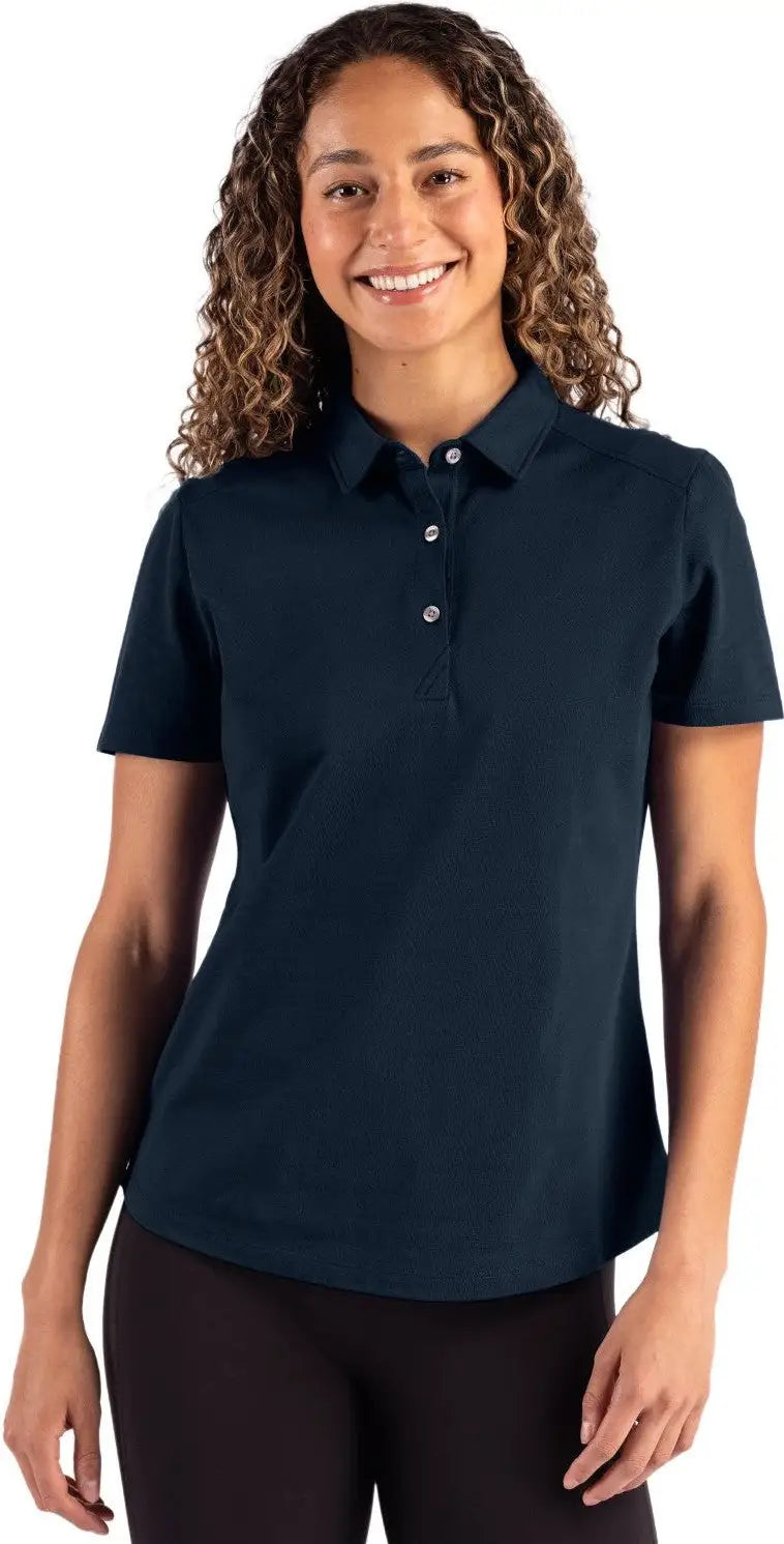 Cutter & Buck Lck00221 Advantage Refresh Epic Confidence Recycled Womens Tri-blend Pique Polo - Liberty Navy - Ladies Xs