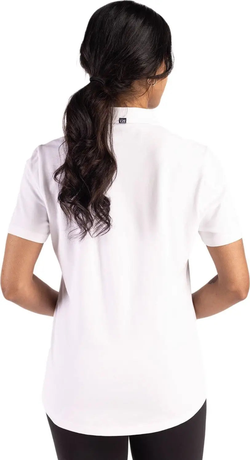 Cutter & Buck Lck00221 Advantage Refresh Epic Confidence Recycled Womens Tri-blend Pique Polo - White