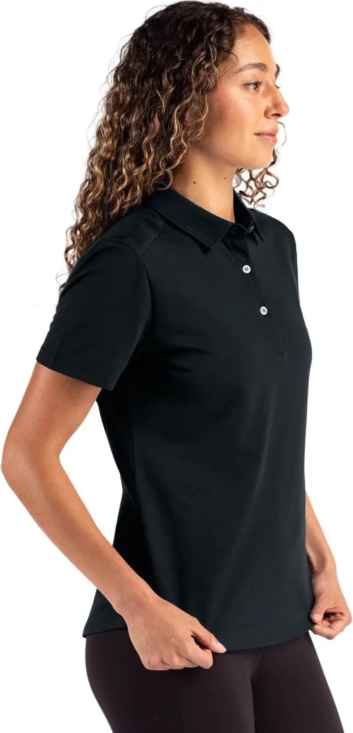 Cutter & Buck Lck00221 Advantage Refresh Epic Confidence Recycled Womens Tri-blend Pique Polo - Black