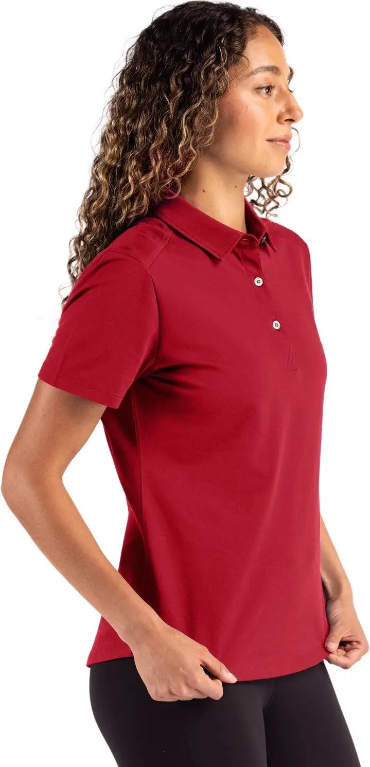 Cutter & Buck Lck00221 Advantage Refresh Epic Confidence Recycled Womens Tri-blend Pique Polo - Cardinal Red
